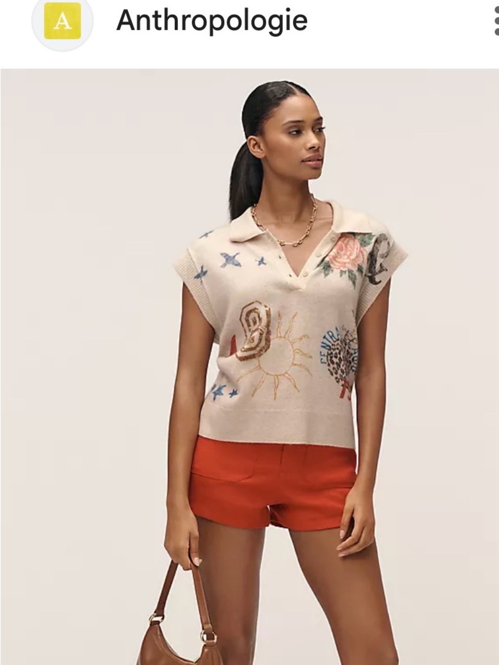 Pilcro/Anthropologie Cashmere Collared Top XS